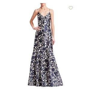 ML Monique Lhuillier Mikado Trumpet Gown